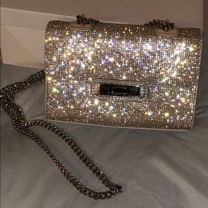 Steven madden crystal clutch/ shoulder bag